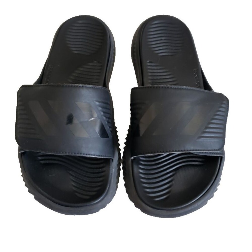 Adidas Alphabounce Slides Men's 6 WOM 8 Black Adjustable Slip On Sandals B41720